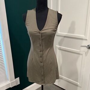 Sleeveless Linen-Like Mango Dress